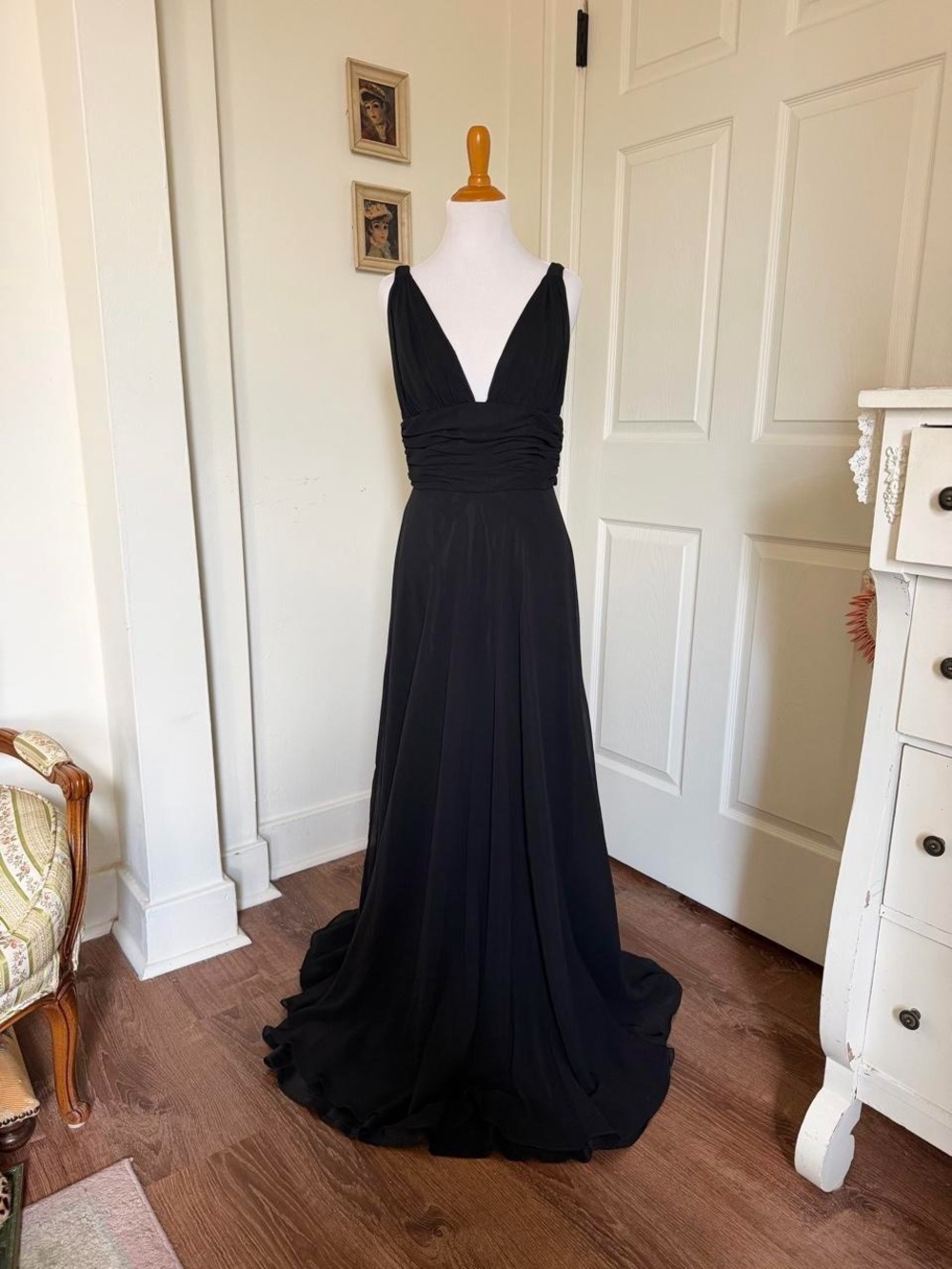 Black 90s Y2K Vintage Maxi Dress